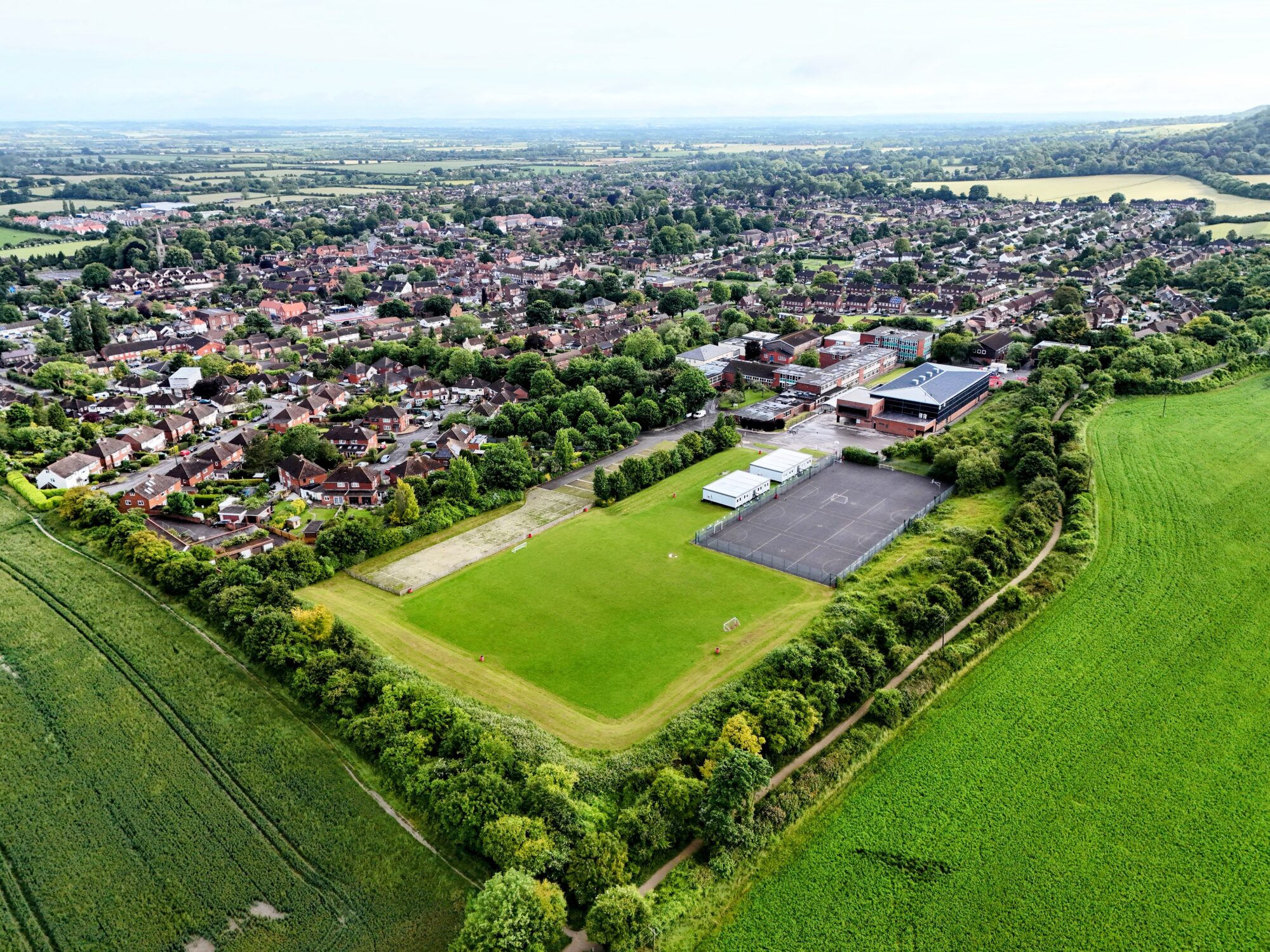 Aerial photograph of Princess Risborough in Buckinghamshire.