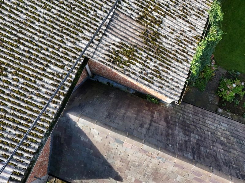 Roof inspection Drone imagery taken by drone operated by Sky Eye Imagery.