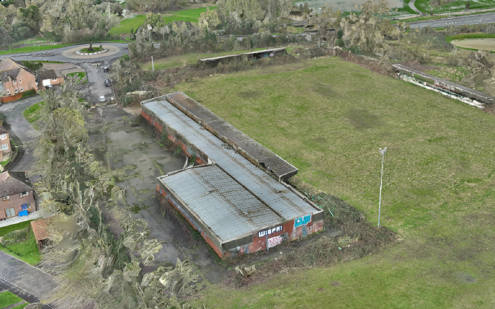 3D model of the old Aylesbury Football ground.