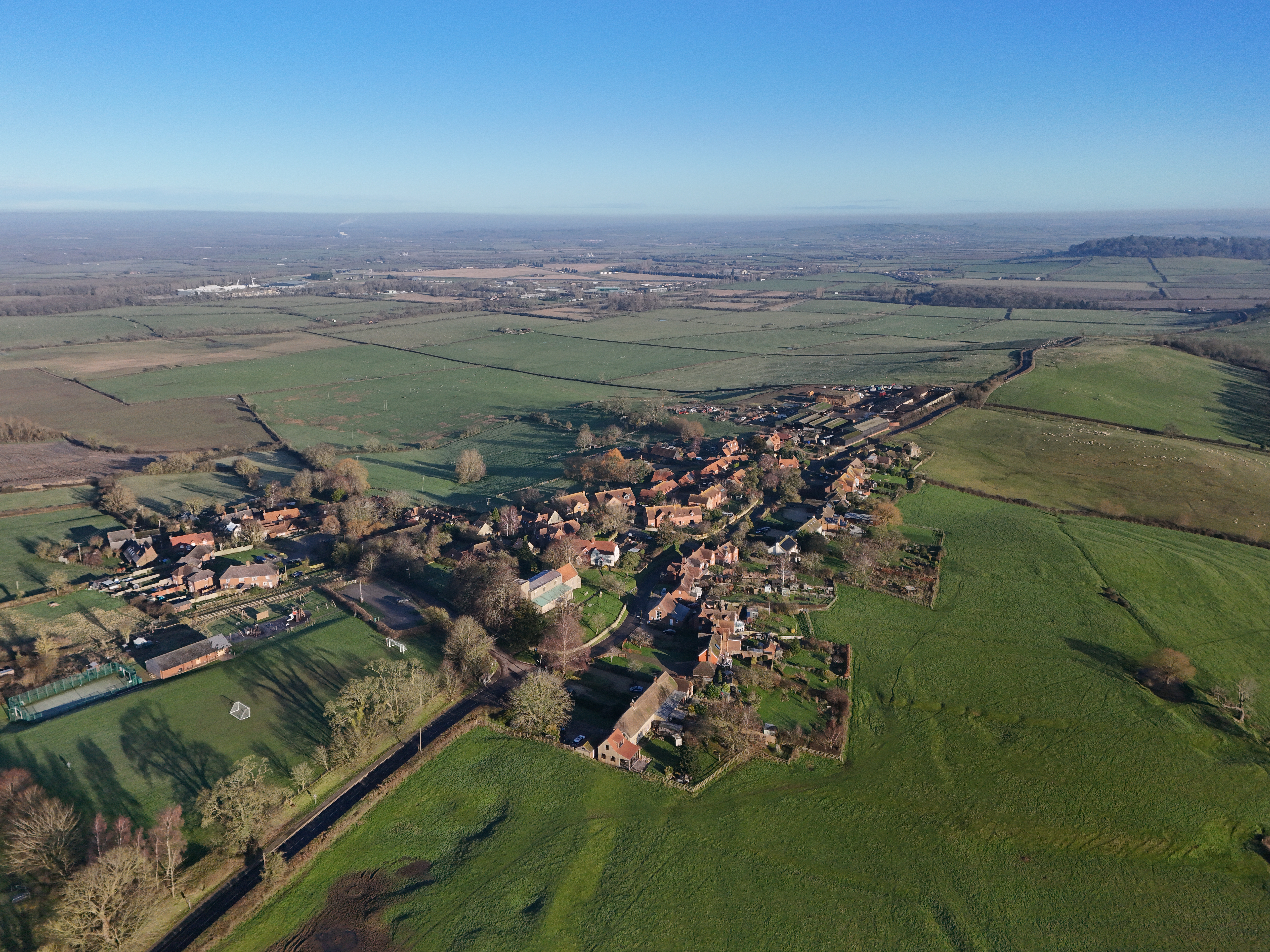 Large area drone imagery capture of Ashendon village.
