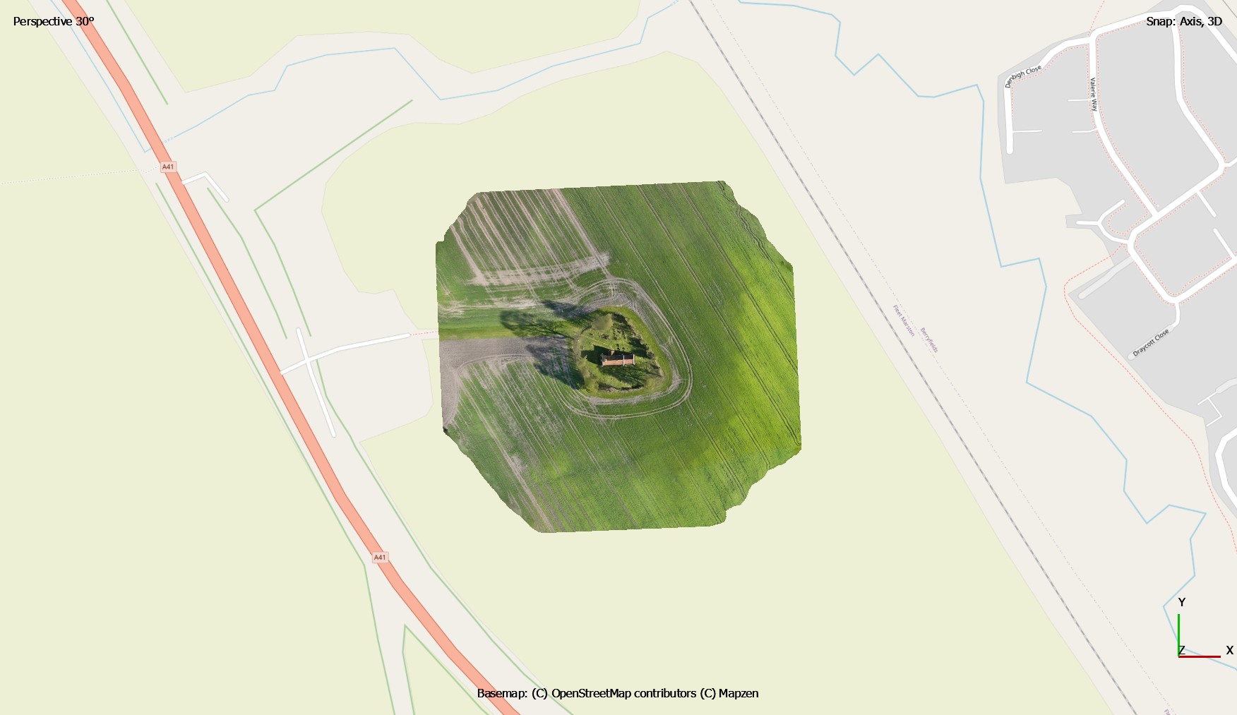Drone Survey overview of a church Map Credit: Google Maps