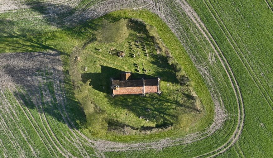 Drone 2D overhead survey mapping image of a church by Sky Eye Imagery
