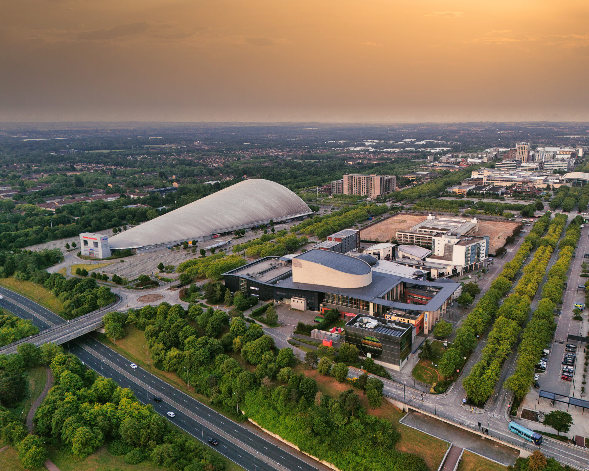 Aerial view of central MIlton Keynes