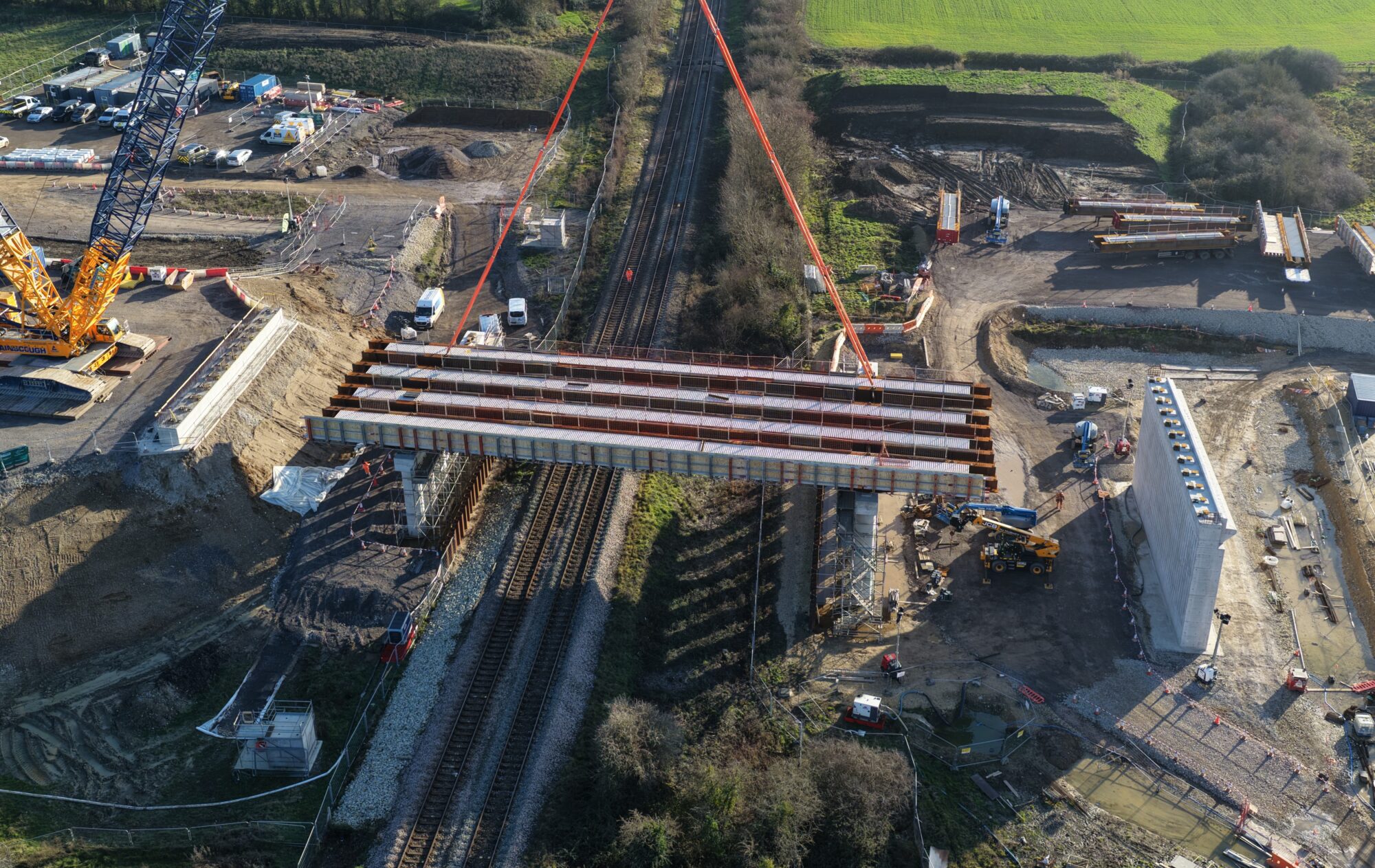 Four pans installed on the SEALR bridge by Boxing Day Morning.