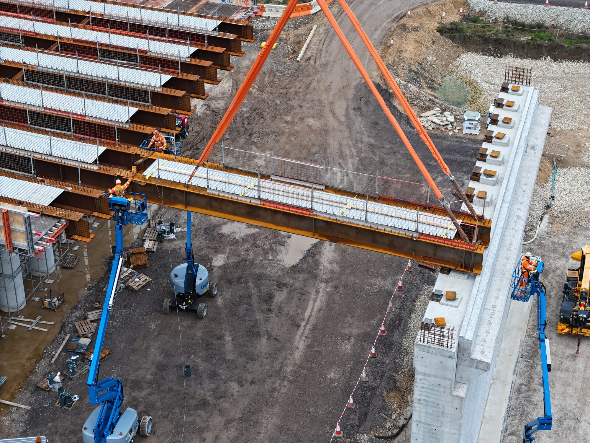 Frist western span of the SEALR bridge was moved into position with great skill.
